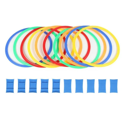 Anillas de entrenamiento de agilidad AstoFit para niños – 10 piezas, 38 cm. Juego para mejorar la velocidad y la coordinación.