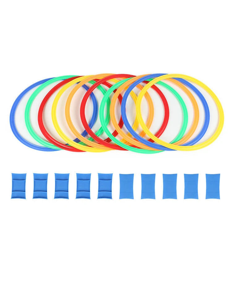 Anillas de entrenamiento de agilidad AstoFit para niños – 10 piezas, 38 cm. Juego para mejorar la velocidad y la coordinación.