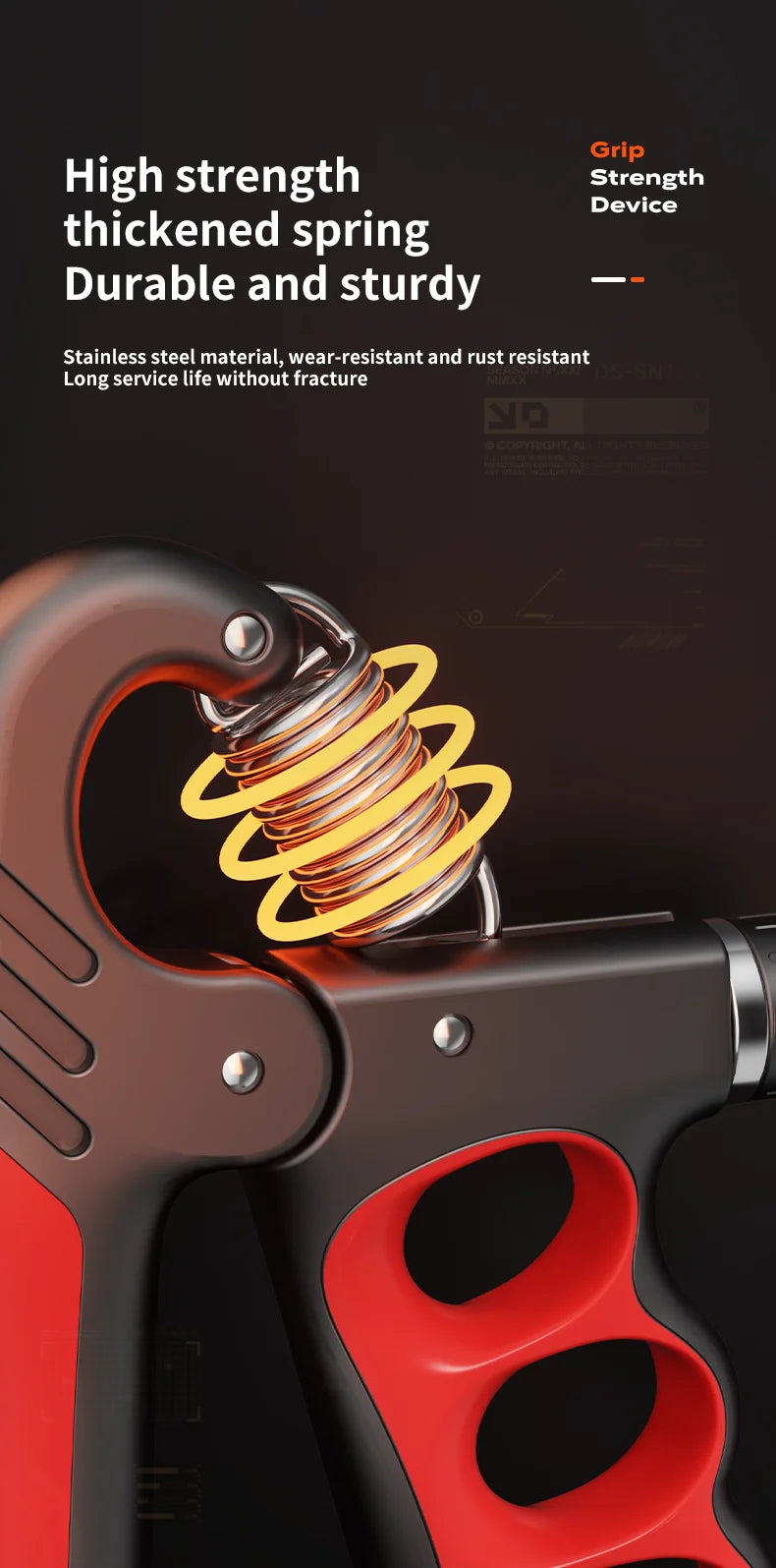 Fortalecedor de agarre de mano ajustable de 5 a 100 kg: herramienta para entrenar el agarre y el antebrazo